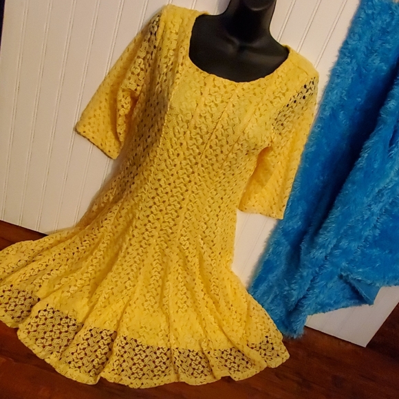 Rabbit Rabbit Rabbit Dresses & Skirts - 💛 NWT Sunshine Yellow Overlay Dress